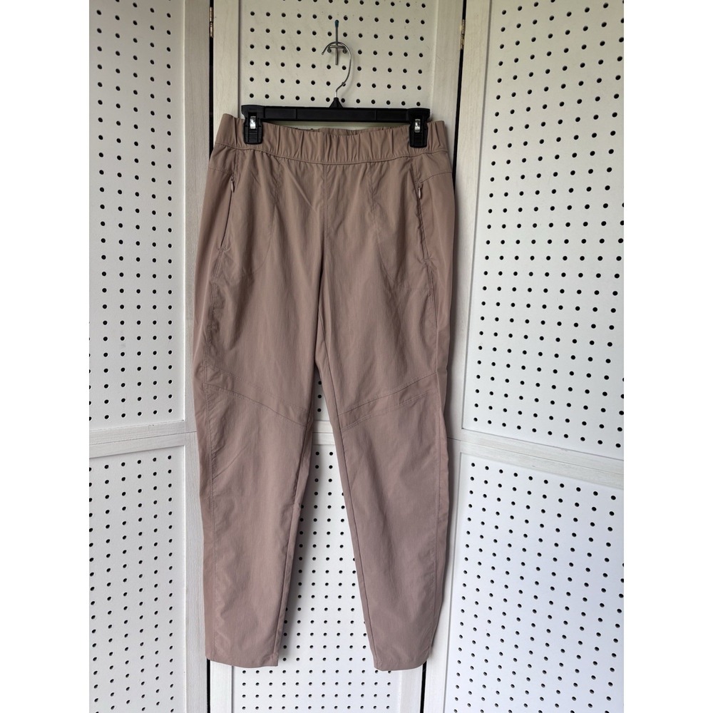 Avalanche Women's M Nylon Spandex Pull On Active Hiking Tapered Pants Beige